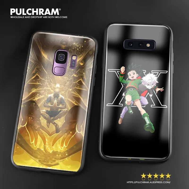 

HUNTERxHUNTER Gon Killua HXH glass phone case shell soft silicone For Samsung Galaxy S7 Edge S8 S9 S10e S10 Plus Note8 9 10 PLUS