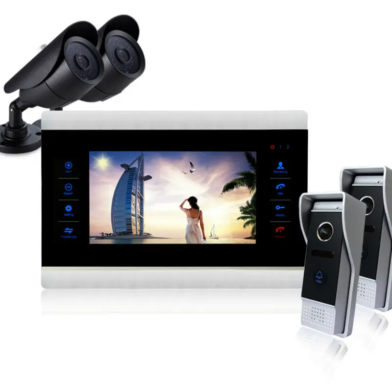 Homefong 10Inch Monitor Video font b Door b font Phone Intercom Doorbell font b Camera b
