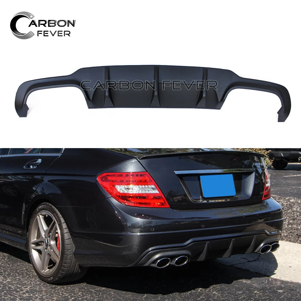 

C Class Rear Bumper Diffuser C63 Style Lip For Mercedes W204 C Class Facelift 2012 - 2014 C180 C200 C250 C300