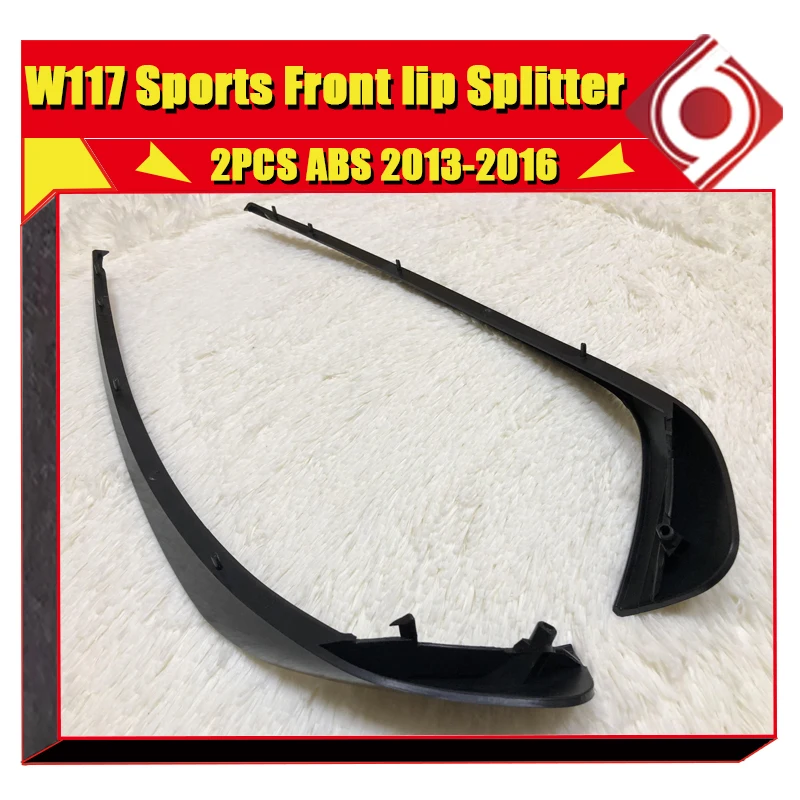 2 шт. комплект для переднего бампера ABS Gloss black CLA45AMG look CLA Class cla180 200 250 Sports 2013