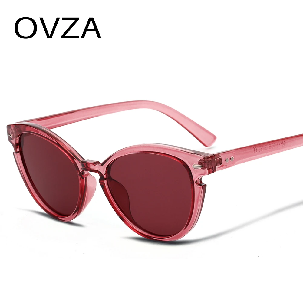 OVZA, Ретро стиль, кошачий глаз, солнцезащитные очки для женщин,, брендовые, дизайнерские, Ретро стиль, уф400, роскошные очки для девушек, высокое качество, S0065