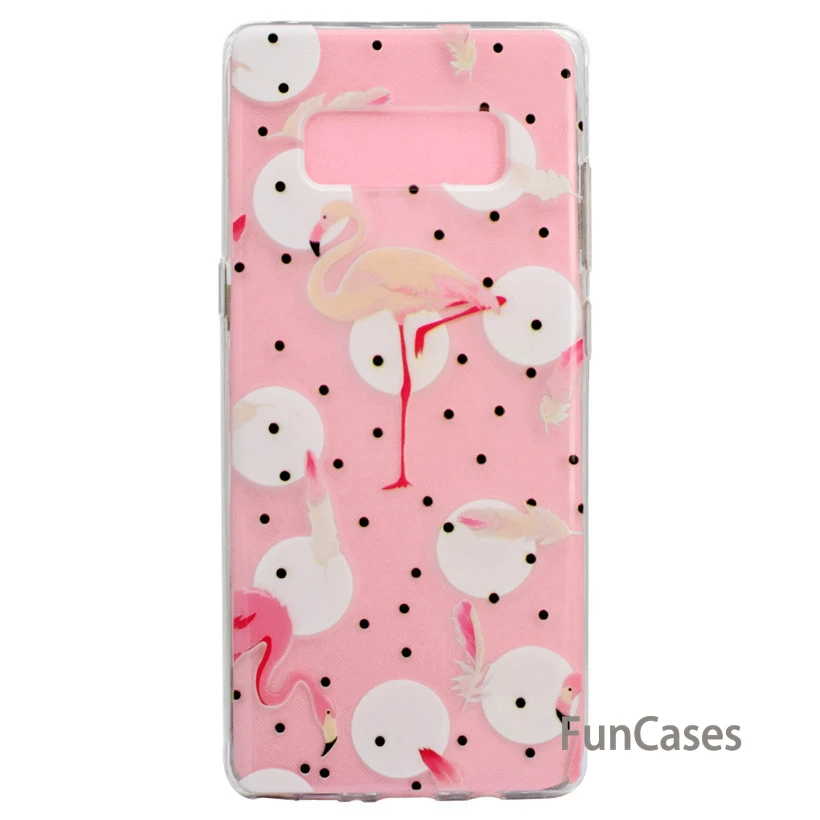 Case untuk Samsung Note 8 Silikon Case untuk Samsung Galaxy Note 8 N950F Transparan Case Pola Cover Galaxy Handphone Gaxy