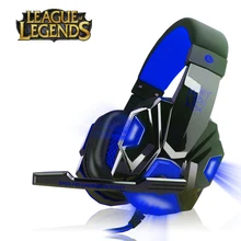 Игровые наушники Over-Ear Stereo Bass sluchatka с микрофоном для ПК Проводная гарнитура с светодиодные компьютерных наушники Шум отменить