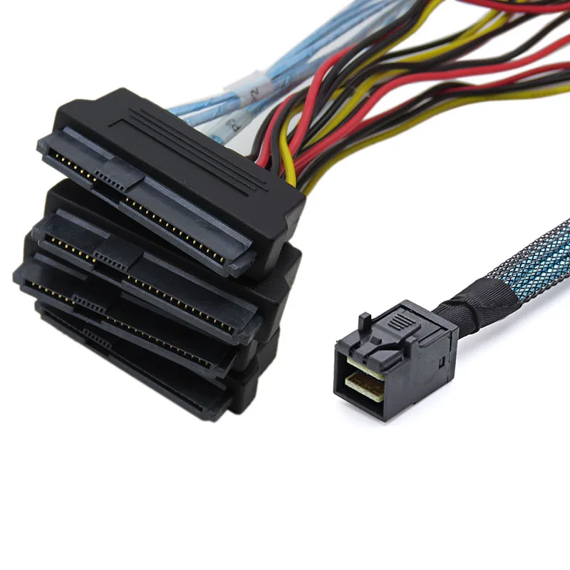 Кабели sas sata SFF 8643 внутренний Mini SAS HD to (4) 29pin 8482 кабель для жесткого диска fanout 12