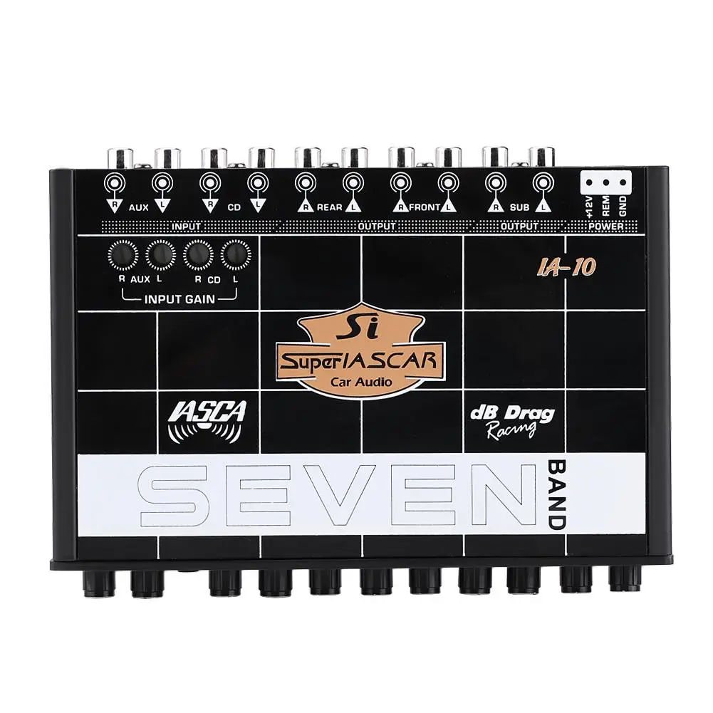 

Car Audio Modified Graphic Equalizer EQ 7s Car Audio DJ Stereo Tuner with 3.5mm Aux-in Knob DJ Equipment Accessories