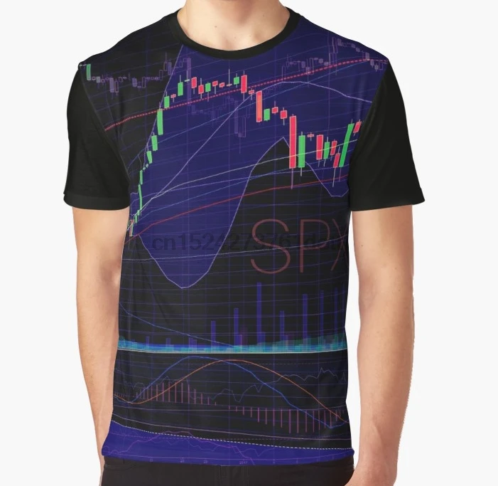 

All Over Print 3D Women T Shirt Men Funny tshirt Stock market trading SPX500 charts concept art print Graphic T-Shirt