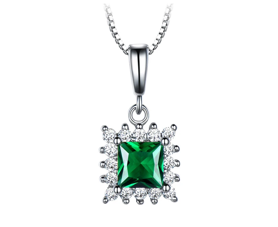 UMCHO Emerald 925 sterling silver jewelry set for women S019E-1 (2)