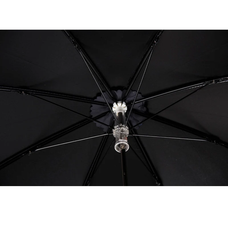 1 шт двойной складной Винтажный кружевной зонт с вышивкой Черный Пластиковый Солнцезащитный Зонт с вышивкой FPW9256-1