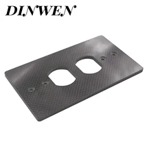 1 шт. настенная пластина из углеродного волокна power Oultet Силовая розетка дуплексная панель с разъемами плата для винтажного аудио усилителя динамика DIY