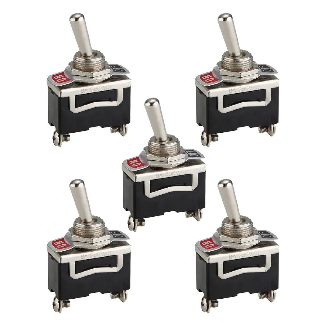 

5 x Inverter Switch ON-OFF Toggle Lever SPST Metal Auto Car