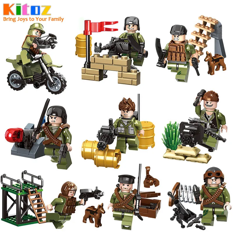 

Kitoz Modern War the Chaser Heavy Fire Army Soldier Figure Military Building Block Construction Toy for boy kid