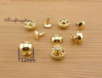 

rivets leather rivet bag clothing shoes dome 25 sets 12 mm X 8 mm golden AC127