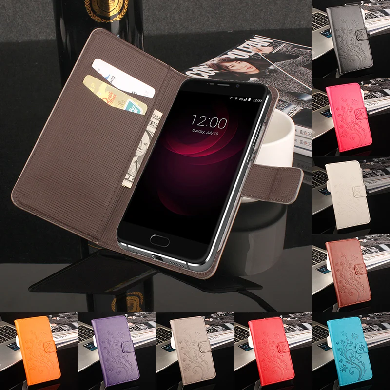 

HongBaiwei Brand Luxury Wallet Leather Case for Umi Plus bags Flip Stand 3D Fashion Flower Card Bag Cover Coque