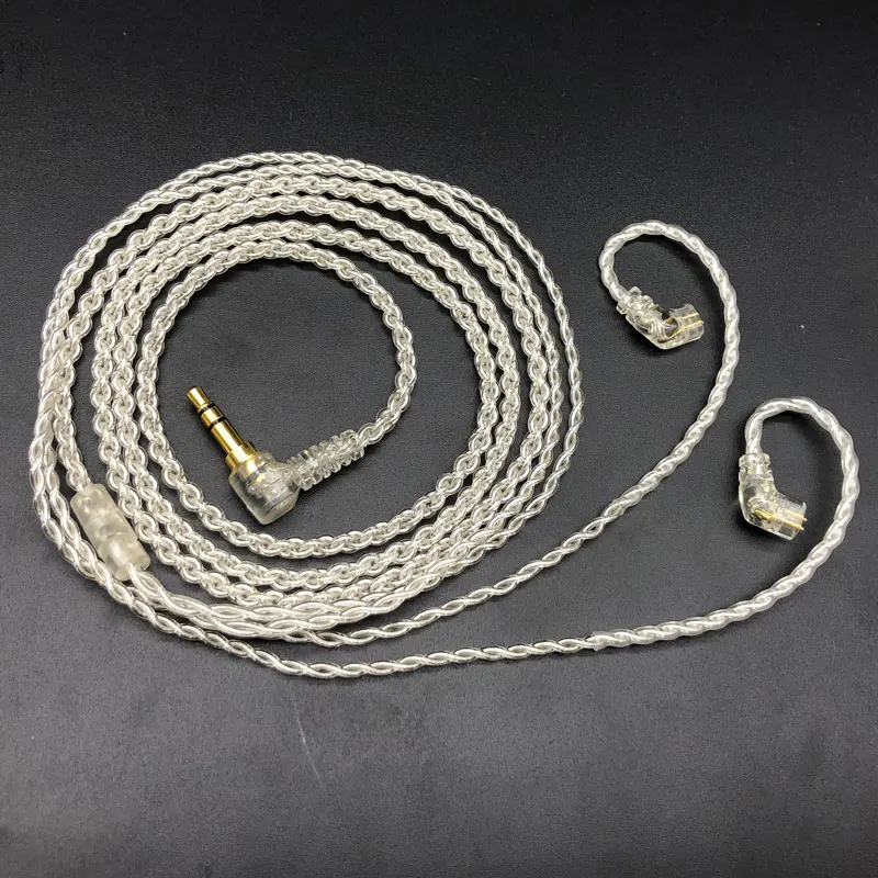 Новый 4 Жильный Кабель 0 78 мм 2 контактный для наушников UE QDC KZ ZSN ZSX ZS10 PRO с разъемом 3