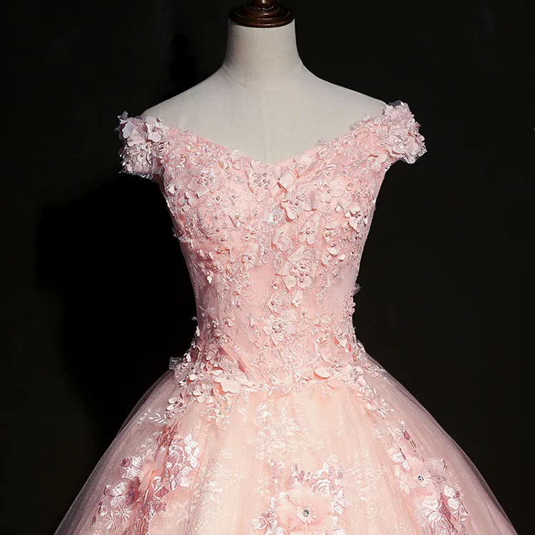 3d цветок резки розовый кружева вышивка вечернее платье с бисером длинное платье средневековое платье Ренессанс платье Королевское Платье