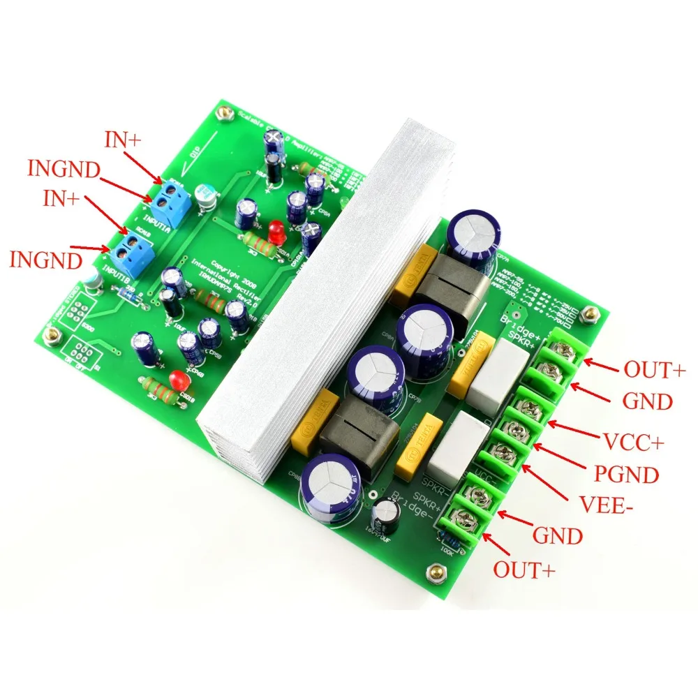 L15DX2 IRS2092 Class D Amplifier Finished Board Two Channel IRAUDAMP7S 125-500W