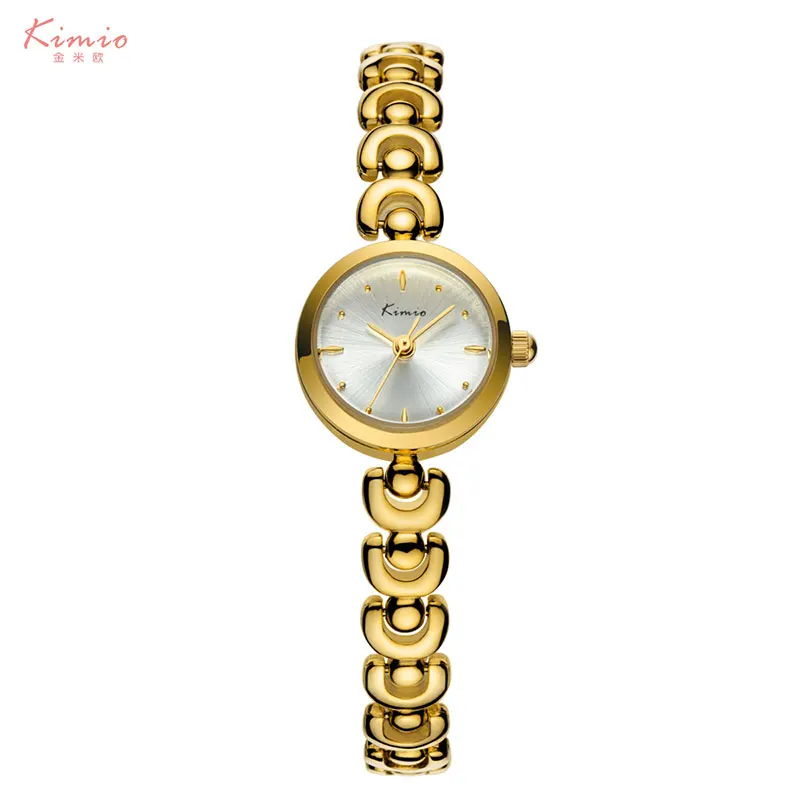 

Kimio New Top Brand Luxury Golden Watch Women Stainless Steel Ladies Analog Quartz-Watch Montre Femme Hour Clock WristWatches