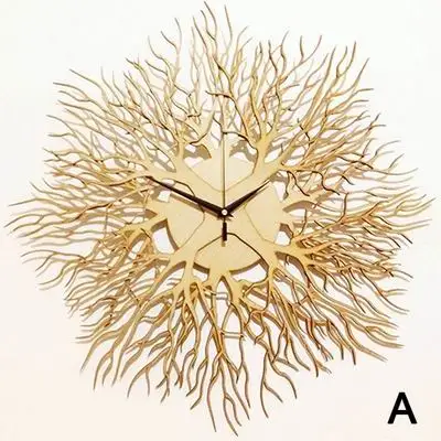 Древо жизни настенные художественные настенные часы священное дерево деревянные настенные часы зеленая жизнь 3D художественные настенные часы современное новое поступление подвесные часы - Цвет: A