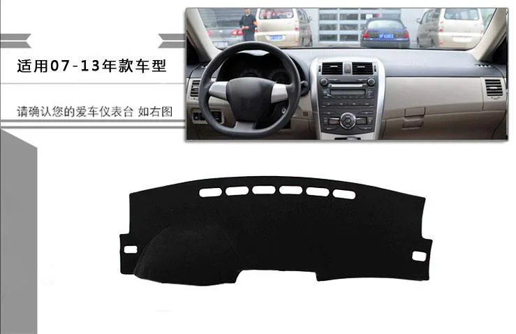

For Toyota Corolla 2007-2013 2014 -2017 Car Dashboard pad Cover Avoid Light Pad Instrument Platform Dash Board Cover Sun Mat
