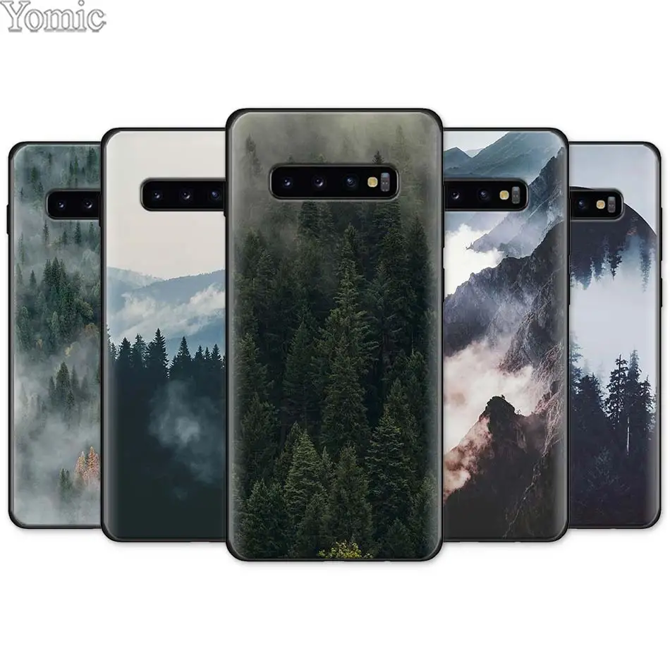 

Mountain Peak Soft TPU Case for Samsung Galaxy S10e S10 S8 S9 Plus S7 Note 8 9 A40 A50 A70 Black Silicone Cell Phone Case Cover