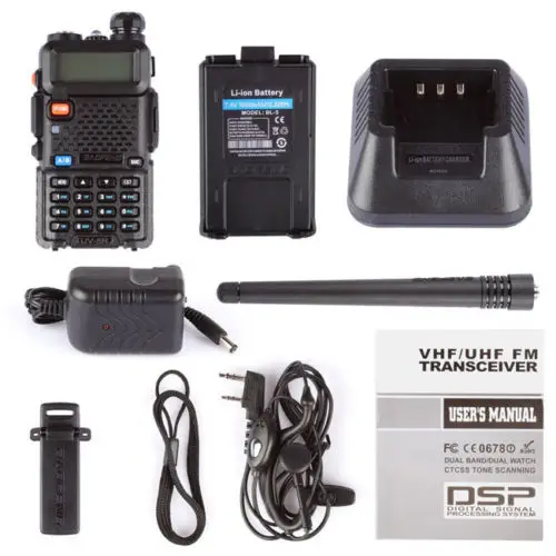 Baofeng UV-5R 136-174/400-520 МГц портативная рация 5 Вт VHF UHF Двухдиапазонный портативный радиоприемопередатчик