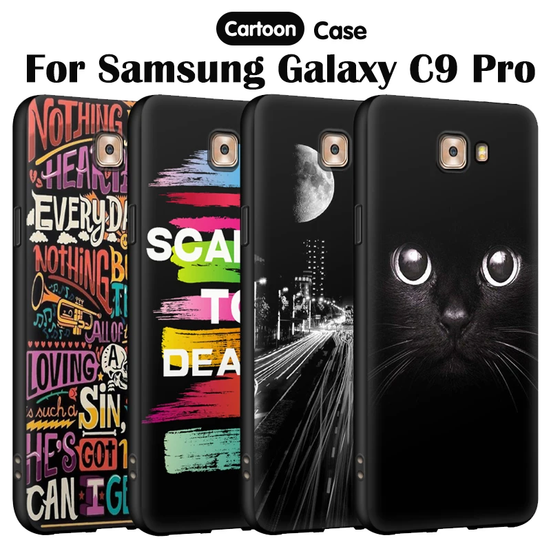 Силиконовый чехол EiiMoo 6 0 &quotдля Samsung Galaxy C9 Pro C9000 мягкий из ТПУ с рисунком для