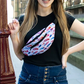 

Mnycxen 2019 NEW Fashion Women Waist PAck Decorative Pattern Waist Bag Gym Fitness Chest Package Oxford Fanny Pack Waistbag A20