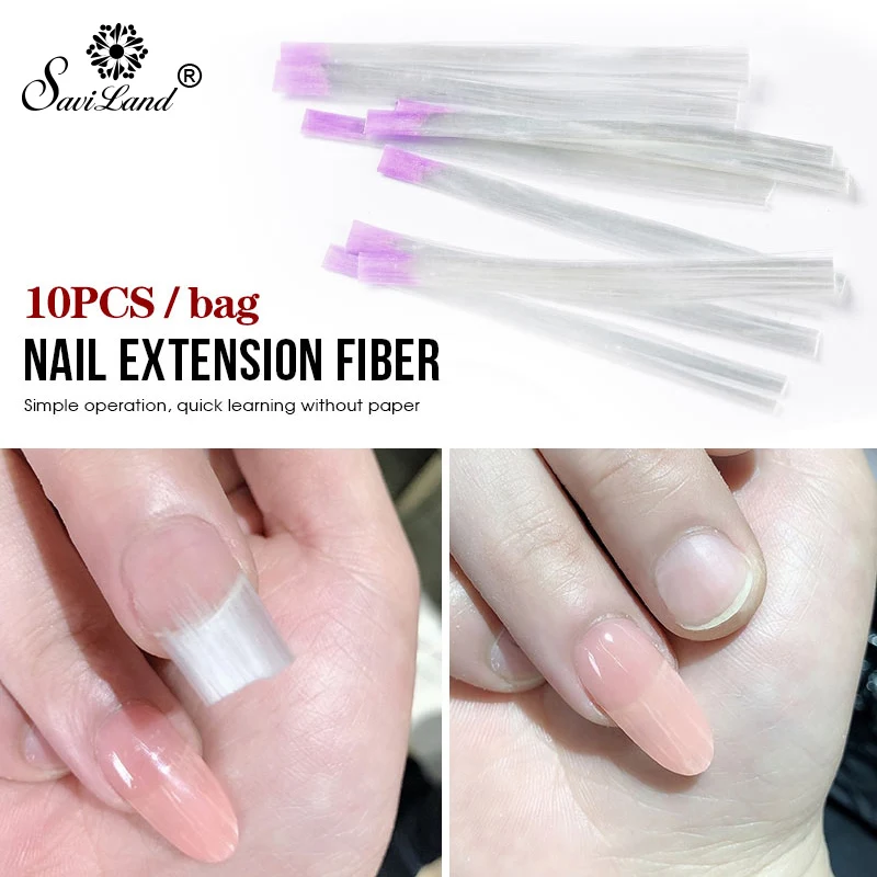 

Saviland 10pcs Nail Tools Professional Fiberglass Extension Glass Fiber Nail Silk Extension Nail Form Acrylic Tips Nail Salon