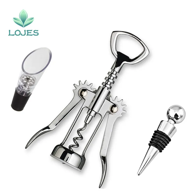 New Wine Pourer Stopper Set Red Wine Opener Stainless Steel Pourer Wine