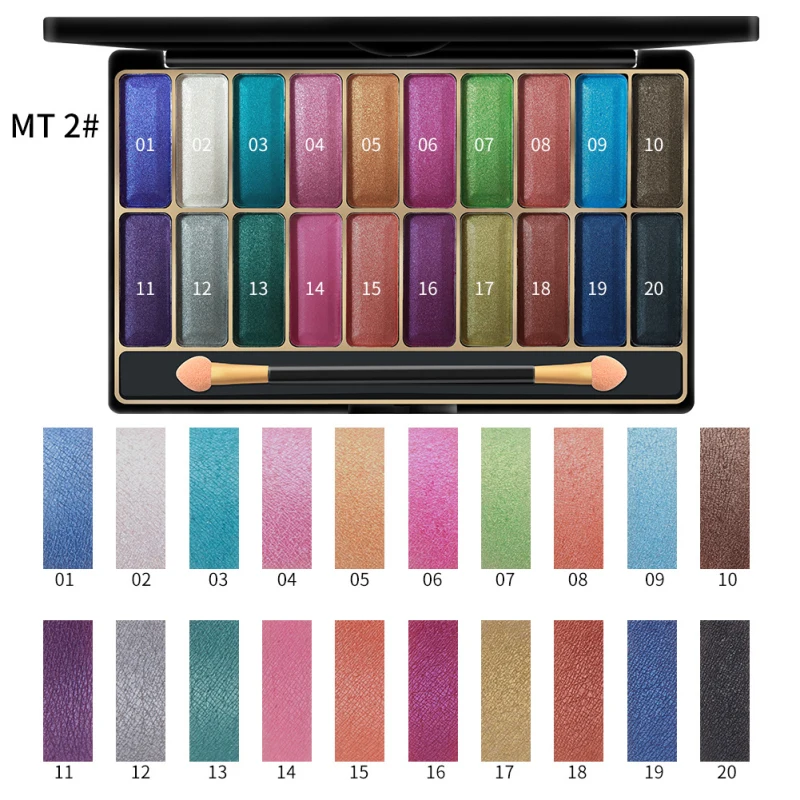 MISS ROSE 20color Перламутровые тени для век макияж леди красочный макияж тени для век Палитра естественная вспышка низкие светлые Тени Палитра TSLM2