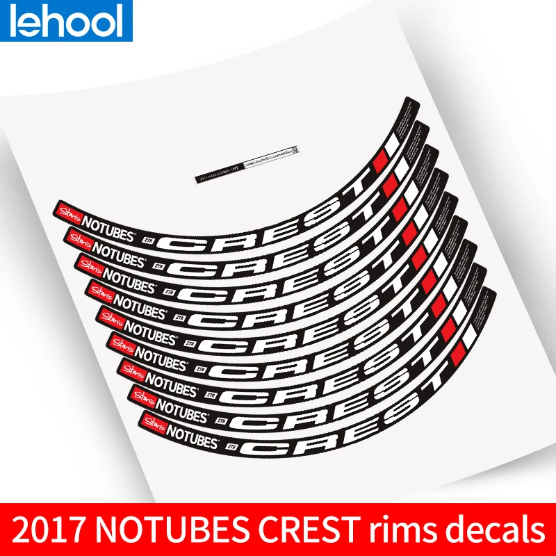 

2017 stan's NOTUBES CREST mountain bicycle wheel rim stickers MTB bike rims wheel set decals for two wheel stickers