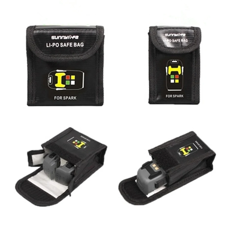DJI SPARK Drone Lipo Battery Case Explosion-proof Safe Storage Bag Fireproof Protective Box Heat Resistance Radiation Pocket-1