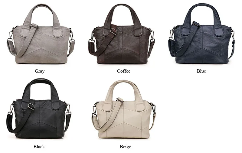 MJ Women Genuine Leather Bag Female Real Cow Leather Handbag Small Tote Bags Ladies Shoulder Handbag Messenger Bag for Women (34)