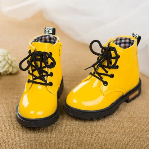 Г. Весенние новые детские модные ботинки для маленьких девочек от 1 до 11 лет детские ботинки на шнуровке высококачественная повседневная спортивная обувь - Цвет: 1