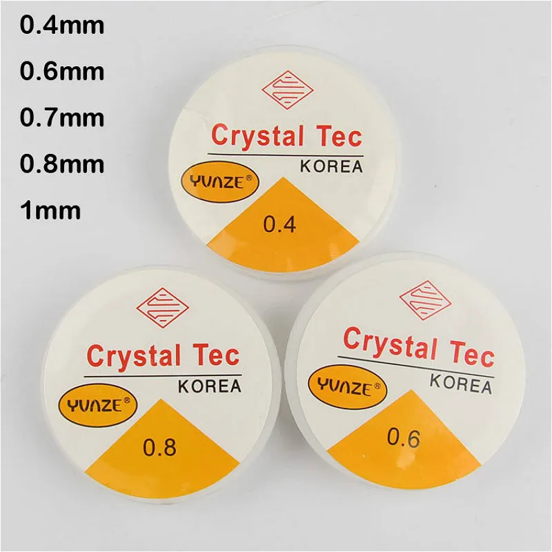 

20 Meters 0.4 0.6 0.7 0.8 1mm Spool of Crystal Clear Stretch Elastic Beading Wire/Cord/String/Thread