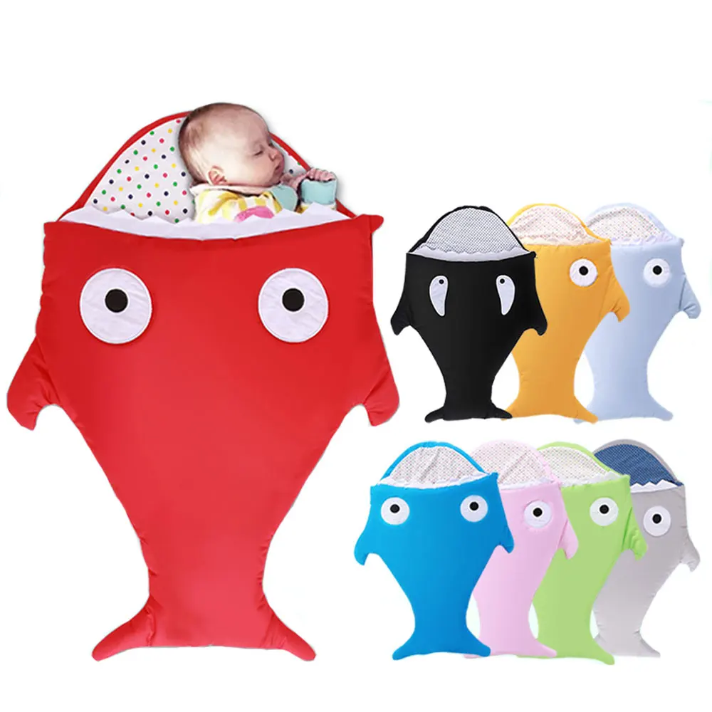 

5 Colors Baby Sleeping Bag Soft Cotton Thick Slaapzak Winter Cartoon Baby Shark Sack Babies Newborn Infant Kids Sleeping Bags