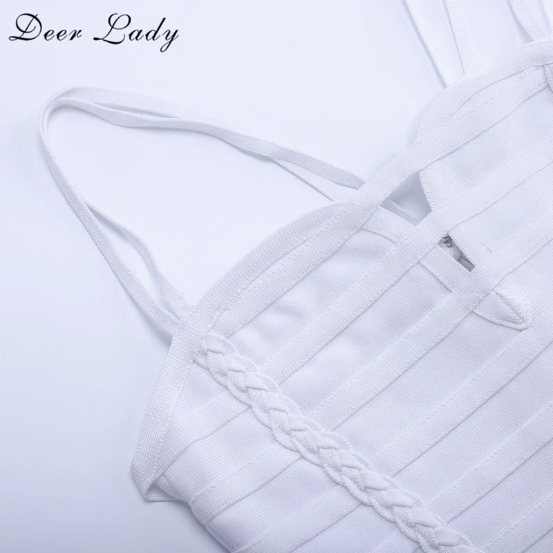 Женское облегающее платье из вискозы с V образным вырезом|white spaghetti strap dress|bandage