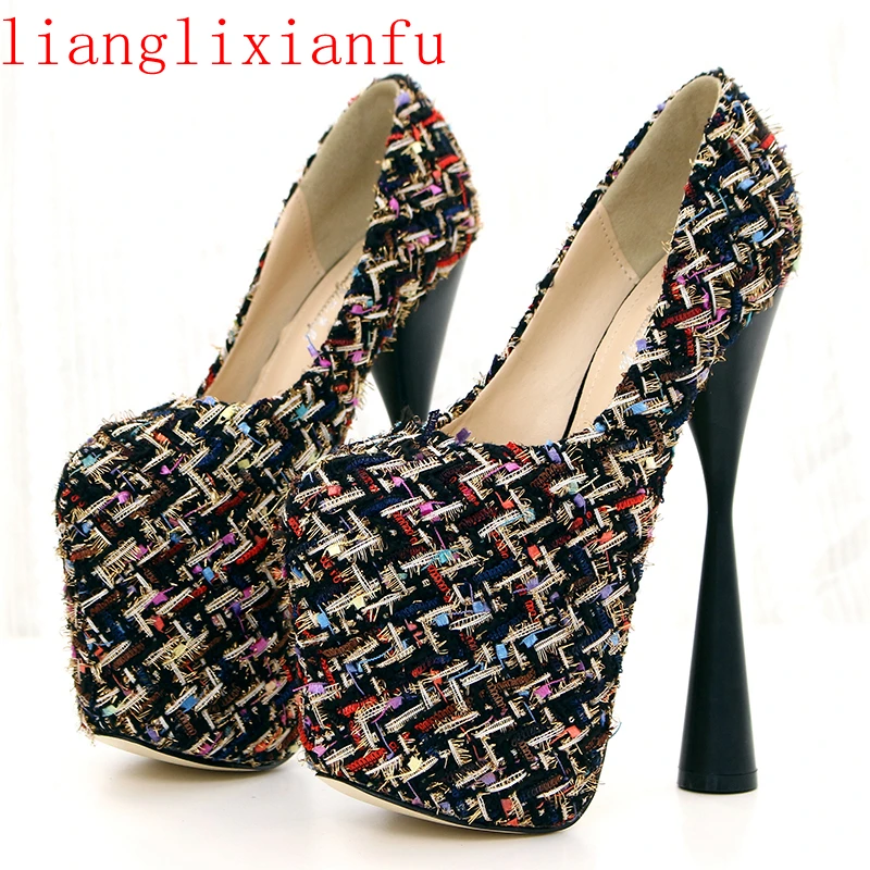 LiangLiXianFu New Fashion High Heel Platform Women Club Shoes Sexy Pary