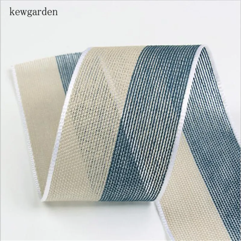 Kewgarden оптовая продажа 1 1/2 &quot38 мм полоса хлопок лен атласные ленты вручную