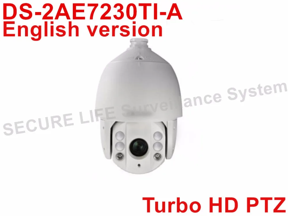 Free shipping English version DS-2AE7230TI-A 1080P Turbo HD IR PTZ Dome Camera 30X optical zoom 120m IR