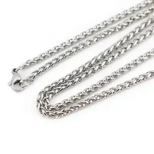 10 шт Популярные ювелирные изделия 3,2 мм 24 ''серебро 316 нержавеющая сталь фонарь ожерелье цепь