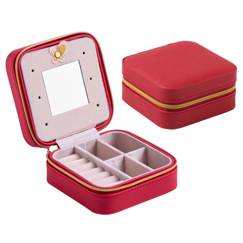 Jewelry Packaging Box Casket Box For Exquisite Makeup Case Cosmetics Beauty Organizer Container Boxes Graduation Birthday Gift