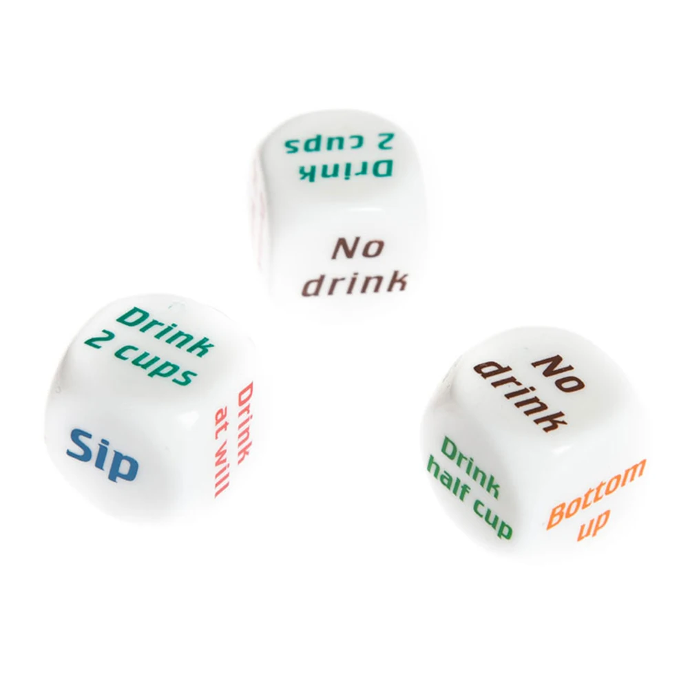 

1Pc Drinking Wine Mora English Dice Gambling Game Toys Adult Game Toys Lovers Bar Party Pub Drink Fun Toys