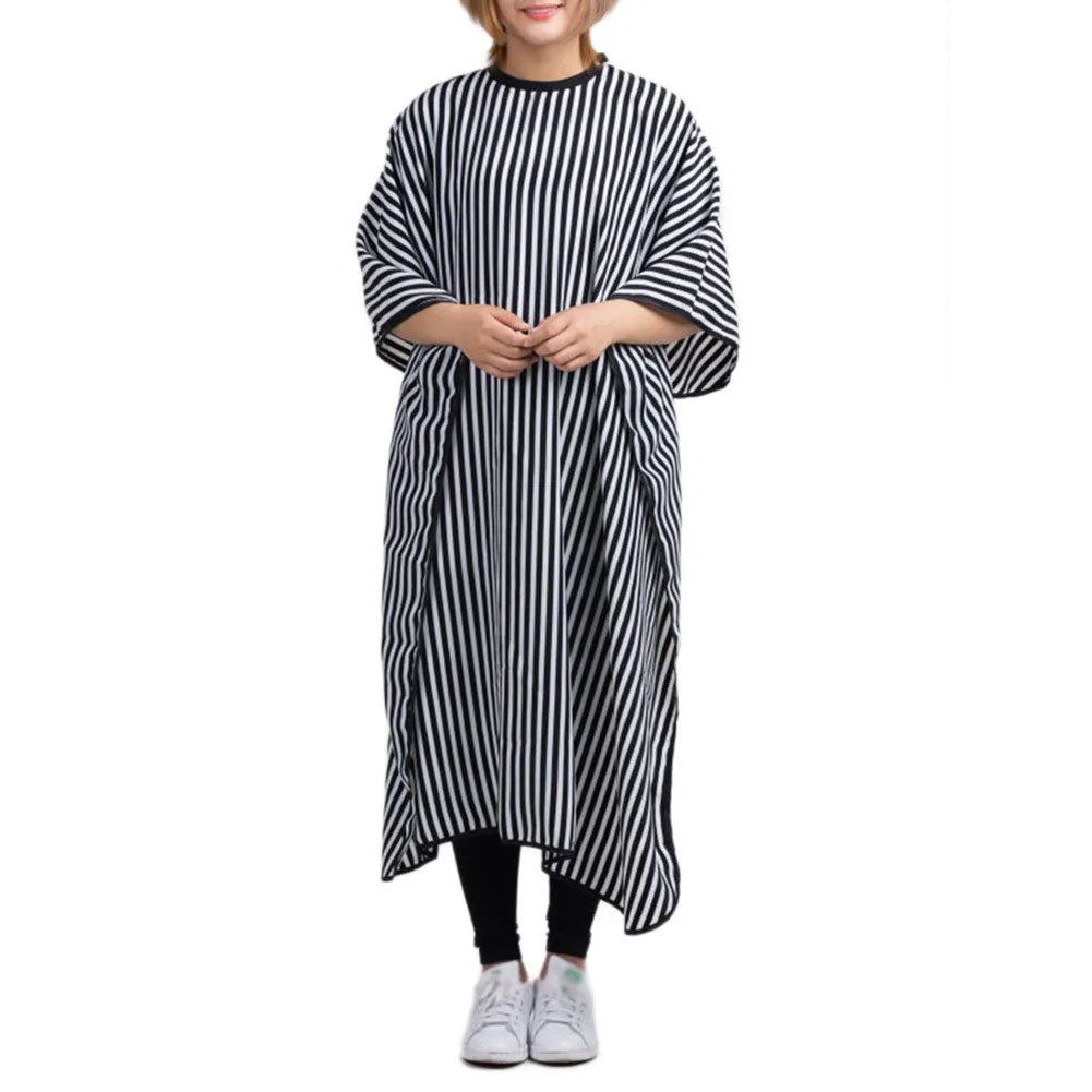 popfeel Excellent Quality Striped Polyester Cutting Hair Cloth Salon Barber Cape Hairdressing Hairdresser Apron Haircut capes popfeel Excellent Quality Striped Polyester Cutting Hair Cloth Salon Barber Cape Hairdressing Hairdresser Apron Haircut capes