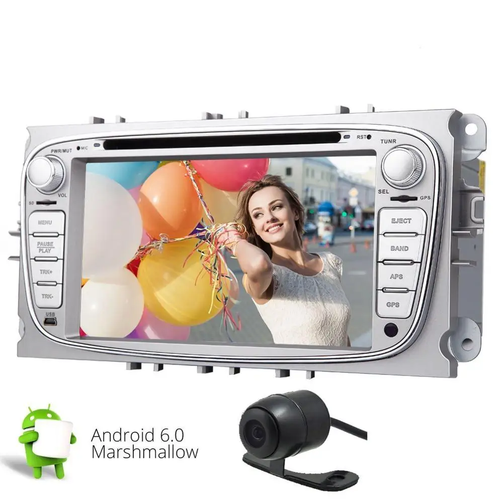 

Android 6.0 Car GPS Stereo Head Unit in Dash 2Din Car DVD Player Stereo for Ford Focus Mondeo Galaxy S-max GPS Navigation CANBUS