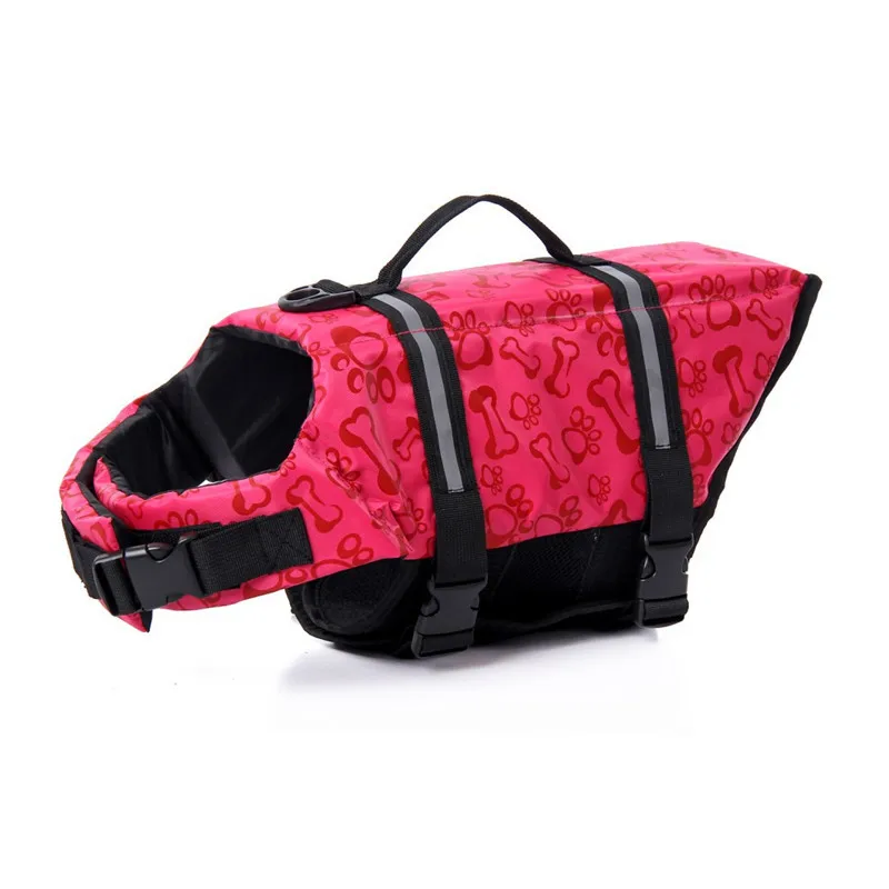 FML домашнее животное купальный жилет полиэфирное волокно спасательный жилет для домашнего животного для собаки куртка жилет для плавания для маленьких и крупных собак аксессуары для домашних животных - Цвет: pink bone