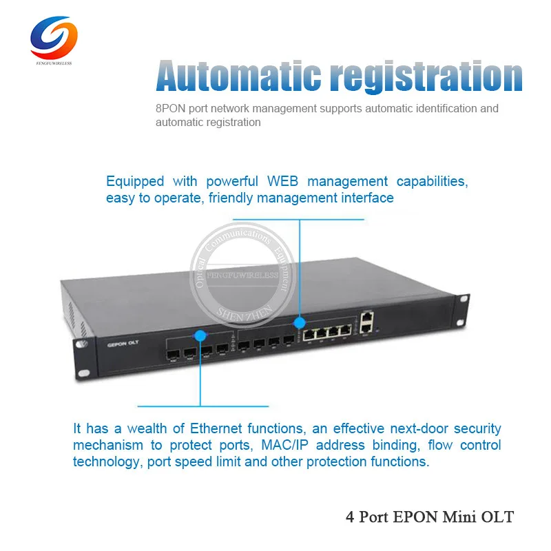 Оптовая продажа 1G EPON 4 PON порты сети OLT SFP с модулем uplink ethernet порт onu|Оптоволоконное