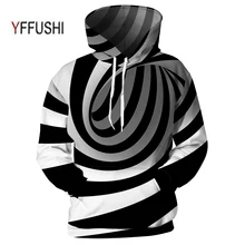 YFFUSHI 2019 Cool 3d Hoodie For Men 3d Pullovers Funny Sweatshirts Men Stripe Hooded Hoodies 5XL Outwear 3d Print Coat Plus Size