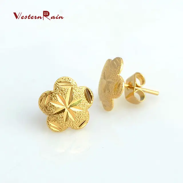 5 Pairs Fashion Stud Earrings Jewelry For Women Dubai Gold Color 5 Pairs Fashion Stud Earrings Jewelry For Women Dubai Gold Color Elegant Flower Shape Earring
