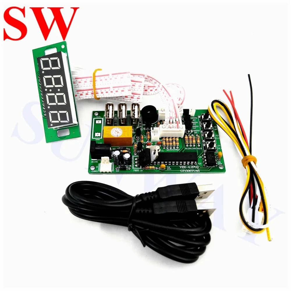 

JY-18B coin operated USB timer board time control Power Supply with separate display for USB battery charge joystick controller